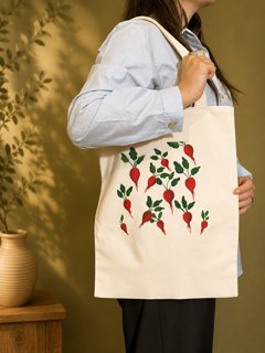 توت بگ تربچه /کیف پارچه ای سنتی /توت بگ پارچه ای نخ
